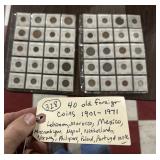 40pc coin collection 1901-1971 all foreign
