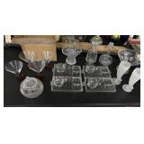 19pc lot antique glass Candlewick cookie jar more