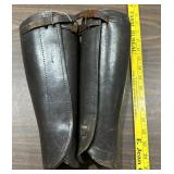ca 1880-1920 military cavalry leather leggings