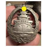 Antique German navy military badge ww2