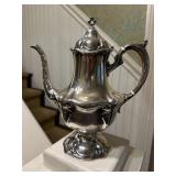 R WALLACE 925 sterling silver coffee pot urn 10.5"