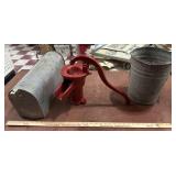 Cast iron well pump bucket farmhouse mailbox
