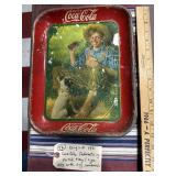 Antique Coca cola 1931 original metal tray sign