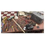 CRAFTSMAN toolbox & contents 59pc old tools etc