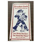 6x12 Cracker Jack advertising porcelain sign