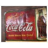Coca Cola 1924 28x19 rare tin sign