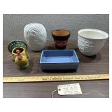 5 old pottery planters Haeger Japan Coca Cola mcm