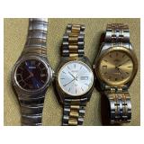 3pc lot SEIKO watches all running great