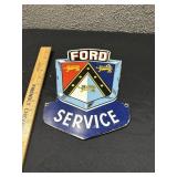 Ford Service sign 12x8.5 heavy porcelain steel