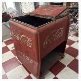 Coca Cola antique cooler 1930s 26x25x30