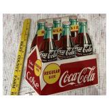 1958 Coca Cola King Size 6 pack metal sign RARE