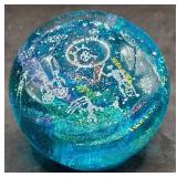 SARA CREEKMORE signed celestial galaxy paperweight