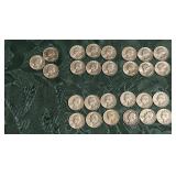 27 high grade WAshington silver quarters