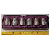 1920s STERLING SILVER set of 6 shakers SCS Company