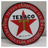 Dated 1933 The Texas Company Texaco porcelain sign