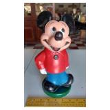 Old blow mold plastic Mickey Mouse bank