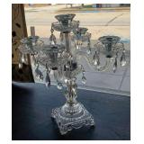 Crystal candelabra centerpiece w 30 cut prisms