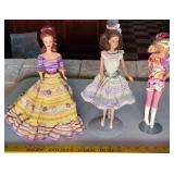 3 vintage Mattel Barbie dolls 1976 1990 1991