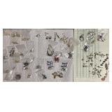 110+ earrings 50+ are sterling silver lots pearls