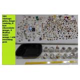 360 pins + chocolate mugs Dallas ware old pan