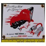 Texaco Fire Chief porcelain sign w girl driving