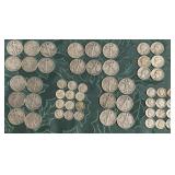 US silver coin collection dimes quarters halves