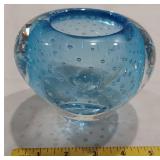 WATERFORD Evolution signed art glass vase / votive