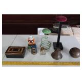 Inkwell figurine hat stands bell Carter