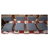 4 stacking oak church choir chairs very nice