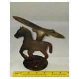 Rare antique cast iron horse child