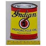 INDIAN Motorcycles porcelain oil can sign