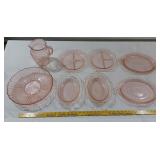 1930s Hocking Mayfair pink depression 8 serving pc