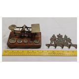 1870s MORDAN & CO scales set + key holder