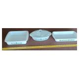 MCKEE Glas Bake 3pc lot Primrose Herb Garden