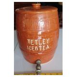 WATT POTTERY Tetley Tea advertising dispenser 1960