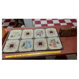 1890s victorian buggy foot warmer + old hooked rug