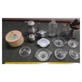 Butter churn juicers pewter Fire King milk bottle