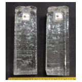 BLENKO Modernist art glass 2 candle holders