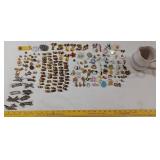 175pc fraternal military &other pins + pitcher