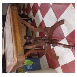 Antique walnut Eastlake parlor table MARBLE TOP