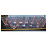 Pink depression Hocking Mayfair Open Rose tumblers