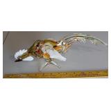 MURANO large 14"  heavy art glass rooster chicken