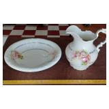 CROWN POTTERIES Victorian bowl & pitcher set