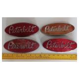 FOUR original Peterbilt truck emblem signs