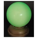 2 inches wide Uranium vaseline glass marble