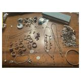 STERLING SILVER jewelry, Parker pen.