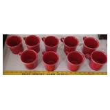 9 scarlet red HLC fiesta ware coffee mugs