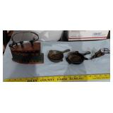 WAGNER / GRISWOLD mini skillets wick trimmer iron