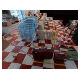 16pc lot Samsonite dustpans wire racks silverplate