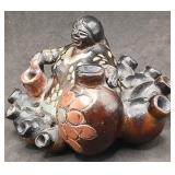 P SOSA signed pottery storyteller Chulucanas Peru